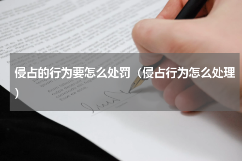 侵占的行为要怎么处罚(侵占行为怎么处理)