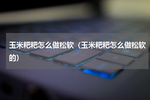 玉米粑粑怎么做松软(玉米粑粑怎么做松软的)