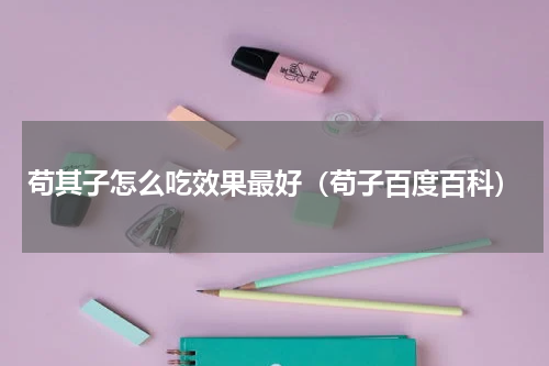 苟其子怎么吃效果最好（苟子百度百科）