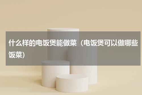 什么样的电饭煲能做菜（电饭煲可以做哪些饭菜）