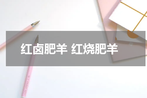 红卤肥羊 红烧肥羊