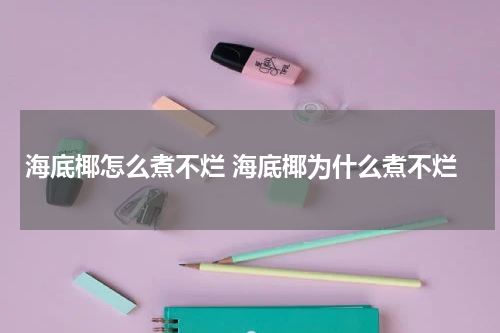 海底椰怎么煮不烂 海底椰为什么煮不烂