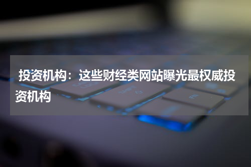 投资机构：这些财经类网站曝光最权威投资机构