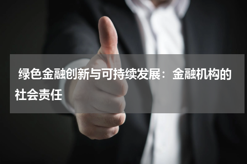  绿色金融创新与可持续发展：金融机构的社会责任