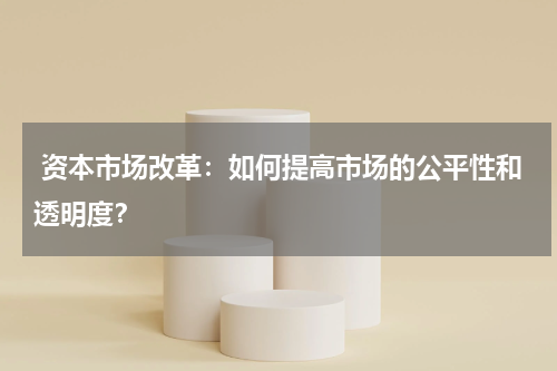  资本市场改革：如何提高市场的公平性和透明度？