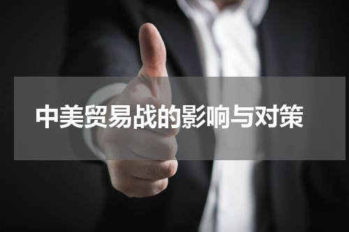  中美贸易战的影响与对策