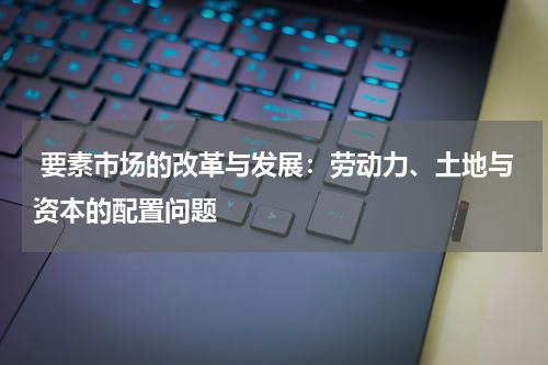 要素市场的改革与发展:劳动力、土地与资本的配置问题
