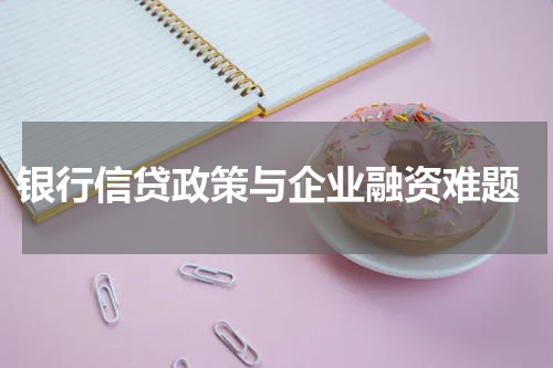  银行信贷政策与企业融资难题