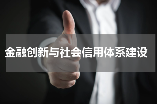  金融创新与社会信用体系建设