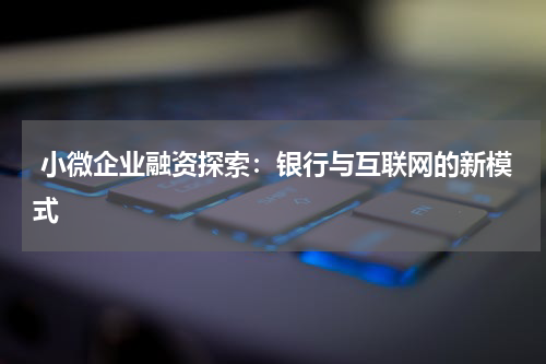  小微企业融资探索：银行与互联网的新模式